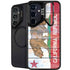 California Flag Light Wood Galaxy S25 Kickstand Case